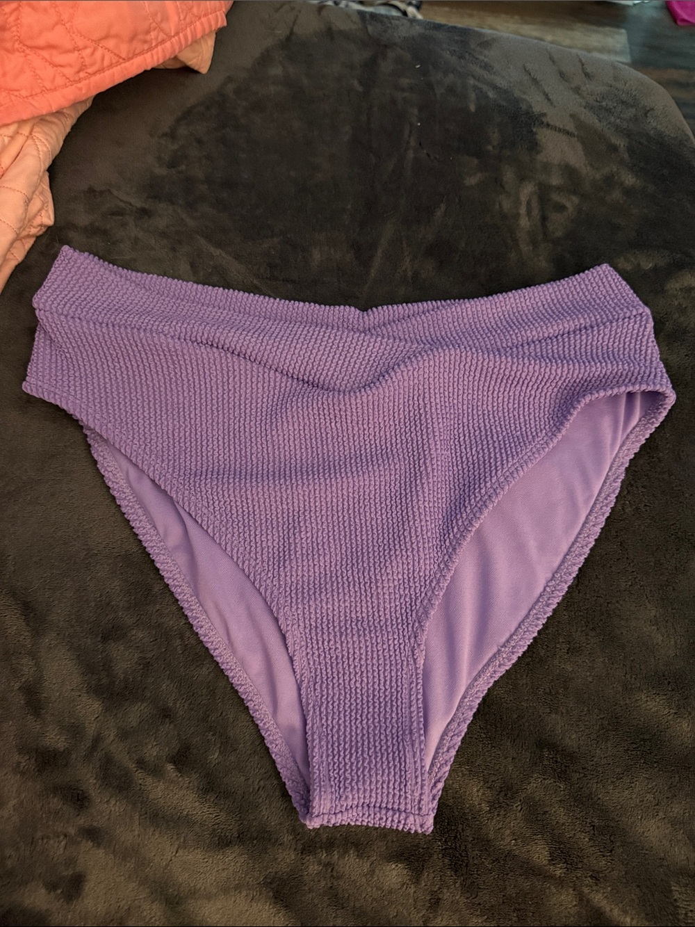 Lilac Textured Bikini Bottoms